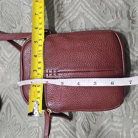 American Leather Company Cleveland Collection Brown Crossbody Bag - Picture 6 of 14
